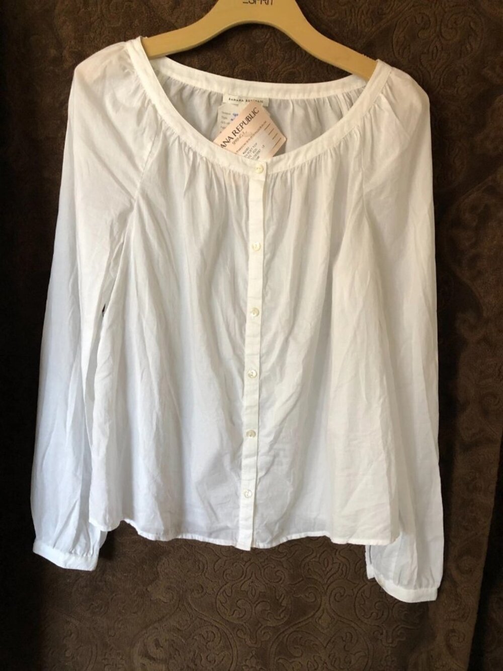 Y2K BANANA REPUBLIC Women's Long Sleeve Blouse/Top, Button Front, Size S -